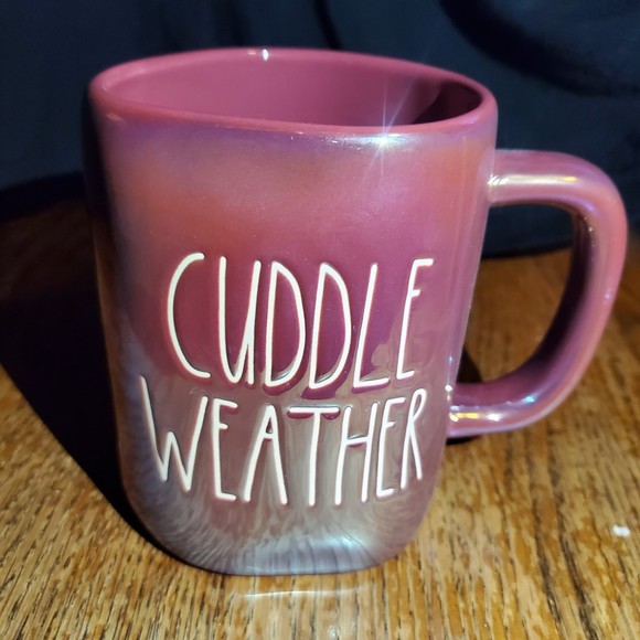 Rae Dunn Other - Rae Dunn "Cuddle Weather" Holographic Red and White Mug